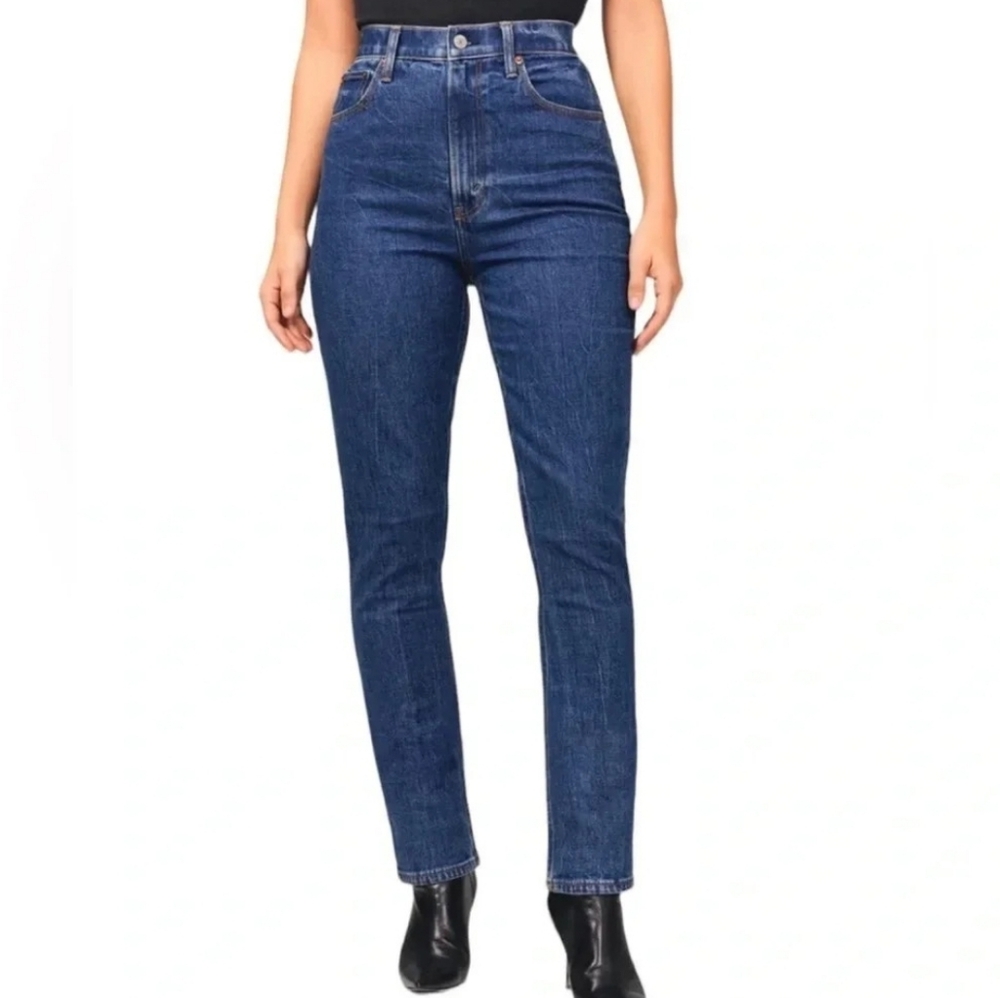 Abercrombie & Fitch Curve Love The '90s Slim Straight Ultra High Rise Jeans - Picture 12 of 12